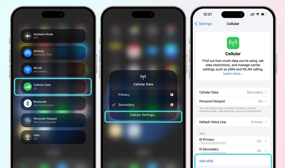 تنظیمات آیفون